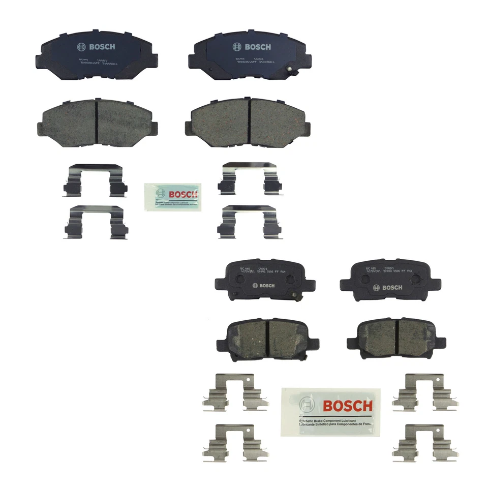 Bosch Quietcast Front and Rear Ceramic Disc Brake Pad Kit For Honda Pilot 03-08 - Image 1 of 1