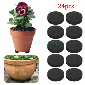 24Pcs Invisible Low Profile Flower Pot Feet Garden Plant Risers Pad Pot Feet NEW - Picture 1 of 12