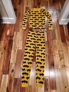 Hanna Anderson Halloween ๐ Bat Youth Size 14 PJ Set Orange & Black - Picture 1 of 14