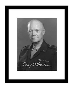 Dwight D Eisenhower 8x10 signiert Militär Foto 2. Weltkrieg General WW2 ARMY - Bild 1 von 2