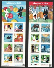 JAPAN 2019 GASPARD & LISA CHILDREN'S BOOK CHARACTERS 2 SOUVENIR SHEETS 10 STAMPS