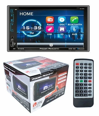 Power Acoustik PD-627B Double DIN 6.2" LCD DVD CD USB Car Audio In-Dash Receiver - Image 1 of 4