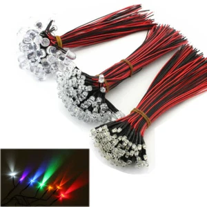 DC12V 3/5/10mm Leuchtdioden LED Birne Leuchte klein Draht Perle Diode-Line 20cm - Bild 1 von 12