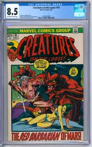 Cómics de Marvel 1972 de Creatures on the Loose 19 con calificación 8,5 en muy buen estado+ - Imagen 1 de 2