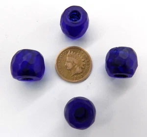 10 XL Russisch Blau Facettiert Lg Afrikanische Handel Perlen TT276 Lesen Alaska - Bild 1 von 1