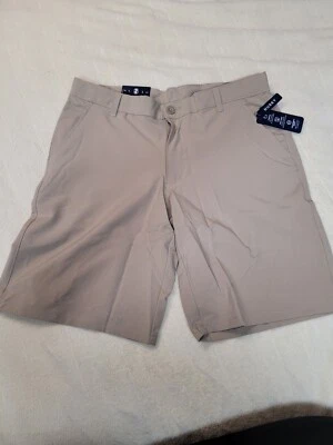 IZOD Niños 16 Pantalones Cortos Husky Chino Caqui Elástico Uniforme Ajustar Cintura Realizar Nuevos con Etiquetas Foto 1 de 3