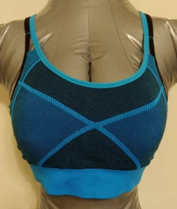 Größe Large Champion Duo Dry sportlicher Racerback-Sport-BH blau & schwarz - Bild 1 von 8
