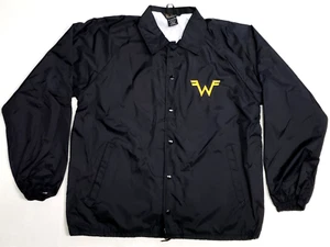 WEEZER Windbreaker Jacke Super Rare Vintage 90er Erwachsene Herren LARGE Schwarz - Bild 1 von 4