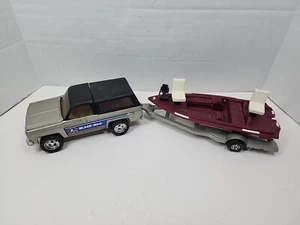 ERTL CHEVROLET CHEVY K5 Metal Blazer Black Max Ranger Boat & Boat Trailer Read - Picture 1 of 24