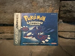 Pokemon Sapphire - Nintendo Game Boy Advance - Manual solo folleto de instrucciones - Imagen 1 de 2
