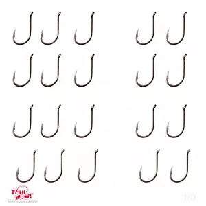 20 un. ganchos de pulpo en forma de J para peces talla 1/0 níquel negro alto carbono - Imagen 1 de 5