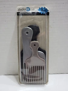 PAQUETE DE 3 PEINES ELEVADORES DE BELLEZA STUDIO 35 VINTAGE TAMAÑOS SURTIDOS HECHOS EN EE. UU. - Imagen 1 de 4