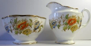 Royal Albert Crown China Porcelain Sugar and Creamer c.1925 - 1927 - Picture 1 of 14