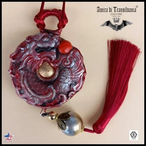 talisman women pendant necklace jewelry ethnic amulet buddhism dragon antique by - Picture 1 of 12