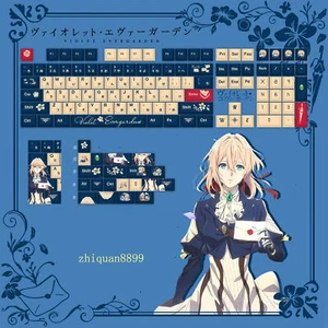Anime Violet Evergarden Key Caps PBT Keycaps for MX Mechanical Keyboard - Afbeelding 1 van 7