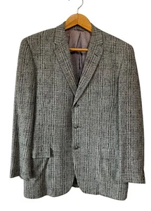 Vtg Sewell Gray Blue Colorful Fleck Tailored Tweed Blazer Sport Coat sz 44 - Picture 1 of 7