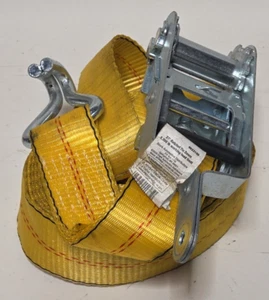 Cargo Strap, Ratsche, 27 Fuß x 2 Zoll, 3300 Pfund Mit J Haken - Bild 1 von 4