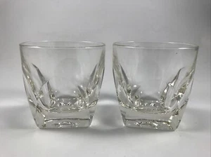 Vtg COLONY GLASS "VANITY CLEAR" 2 ROCKS GLASS / OLD FASHIONED 3-1/4" MCM - Picture 1 of 5
