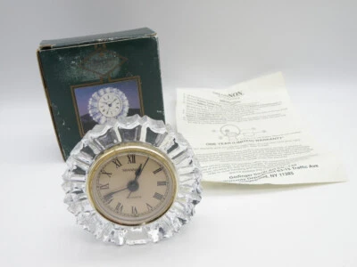 Sun Glow Clock Shannon 24% Lead Crystal No. 2565 Ireland Orig Box - Image 1 of 4