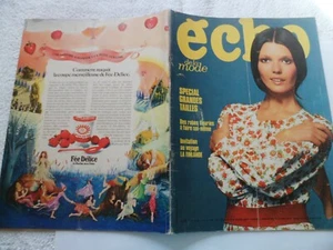 ECHO DE LA MODE N°15 11/04/1971 Mode Tricot Couture Serge Lama - Picture 1 of 7