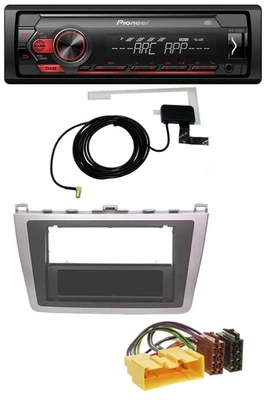 Pioneer 1DIN USB DAB MP3 AUX Autoradio für Mazda 6 (08-12) silber schwarz - Bild 1 von 4