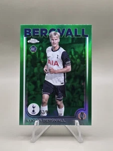 2024-25 Topps Chrome UEFA CC Lucas Bergvall #112 rifrattore verde /99 radiocomandato - Foto 1 di 2