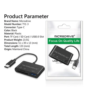 Lecteur Carte M��moire pour Samsung TF/CF/SD Support Carte Compact et Portable - Photo 1 sur 12