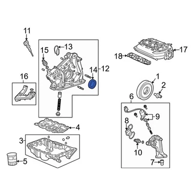 For Acura TL 2004-2014 Acura 912125MRA01 Front Engine Crankshaft Seal Foto 1 de 4