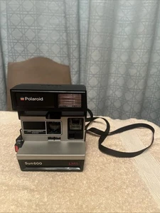 Vintage Polaroid Sun 600 LMS Instant Film Flash Land Camera W/Strap Tested Works - Picture 1 of 4