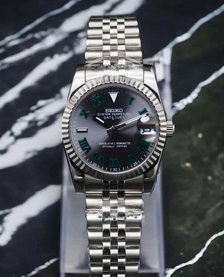 Seikmod Wimbledon | NH35 Aut | Green-Black Dial | Sapphire | Jubilee - Image 1 of 3