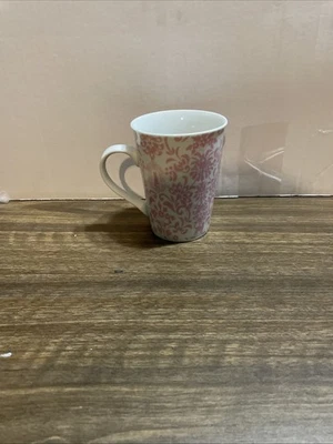 Taza de café rosa y blanco con gatos Boston Warehouse Trading Co C10 Foto 1 de 4