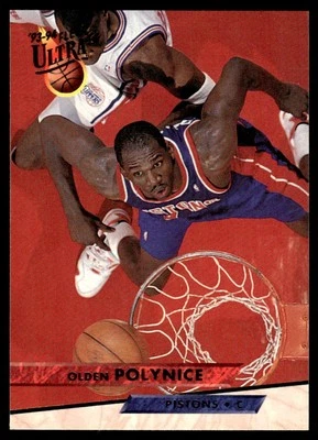 1993 Ultra #59 Olden Polynice - Detroit Pistons - Image 1 of 2