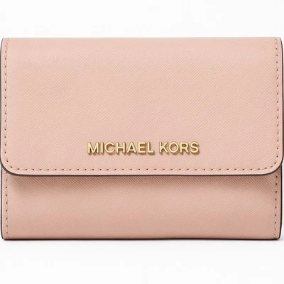 Michael Kors Damen Geldbörse Powder Blush Rose Poudre Jet Set Travel "Neu" - Bild 1 von 4