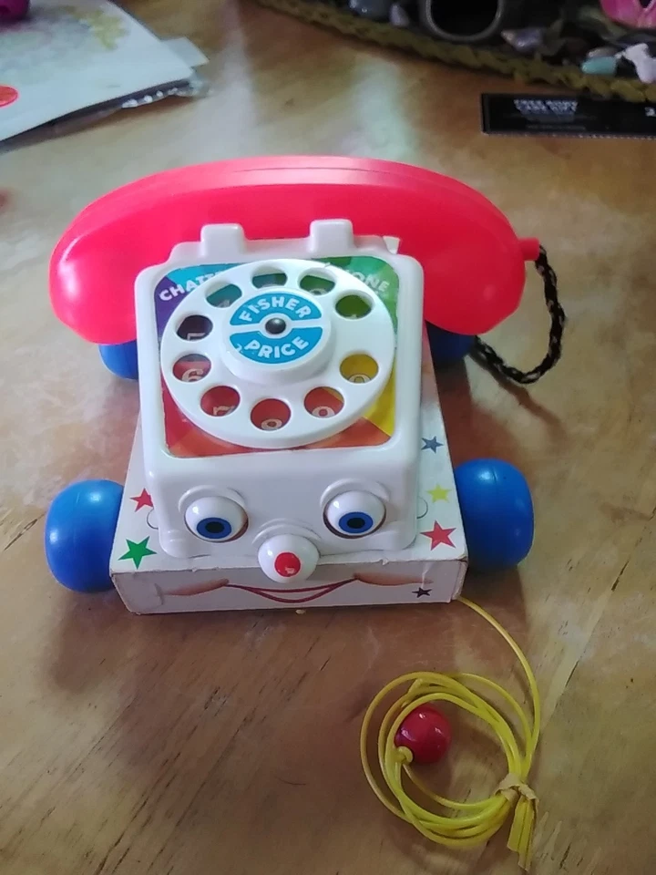 Винтажный вращающийся телефон 1960-х Fisher Price #747 игрушка для болтовни - Изображение 1 из 1