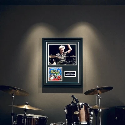 Stewart Copeland Hand SIGNED Framed Photo Display & COA The Police Autograph - Image 1 of 4