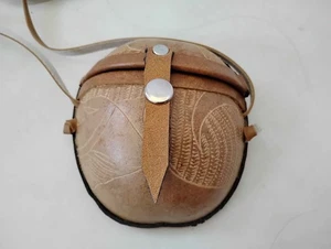 Vintage Etched Carved GOURD Purse 5x5 Crossbody Bag Bohemian Boho Style RARE - Bild 1 von 23