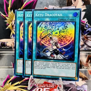 3x Yugioh Ketu Dracotail Playset JUSH-EN008 Super Rare 1st Ed Near Mint - Picture 1 of 1