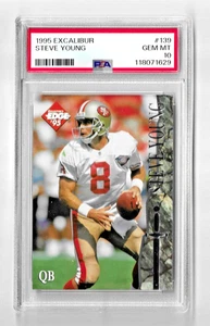 1995 EXCALIBUR FOOTBALL CARD #139 HOF STEVE YOUNG PSA 10 LOW POP NFL 49ERS - Picture 1 of 5