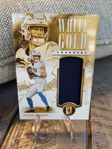 Justin Herbert 2023 Panini Gold Standard Football White Gold Relic /299 (SB)