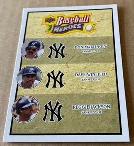 DAVE WINFIELD/REGGIE JACKSON 2008 UPPER DECK Baseball Heroes Card #190  NM-MT - Picture 1 of 2