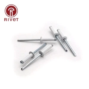 5x15mm-25mm 6x10mm Weiß Aluminium Stahl Offene Blindniete Kuppel Kopf Ziehen - Bild 1 von 6
