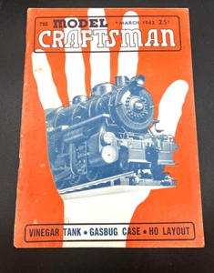 Vintage Model Craftsman Magazine March 1942 Model Trains Railroading Collectible - Picture 1 of 8