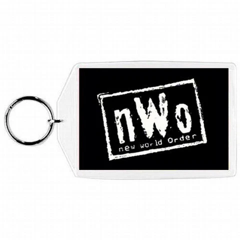 WWE WWF WCW (  NWO  ) BLACK & WHITE LOGO WRESTLING KEYCHAIN / ORNAMENT #2 Cover