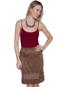 Scully Falda Corta de Flecos para Mujer HC252 - Imagen 1 de 2