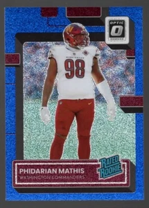 2022 Phidarian Mathis Donruss Optic Football Blue Glitter Rookie Commanders #268 - Picture 1 of 2