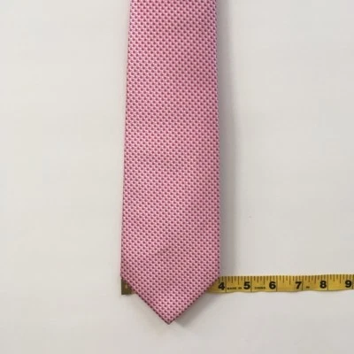 Corbata Charles Tyrwhitt L 59" w 3.75" rosa blanco 100% seda pa0762 Foto 1 de 4