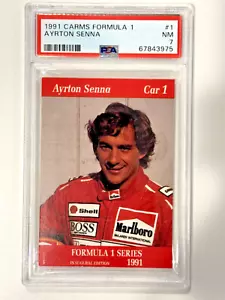 1991 Carms Formula 1 F1 Ayrton Senna #1 PSA 7 - Picture 1 of 2