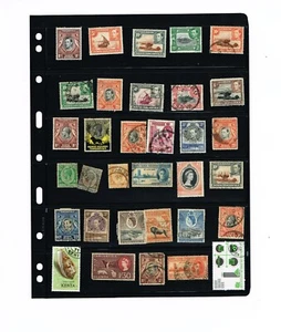 KENYA UGANDA TANGANYIKA EARLY WORLDWIDE USED POSTAGE STAMPS LOT #1 (33 STAMPS)  - Picture 1 of 1