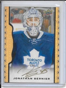 2014-15 Obras maestras Jonathan Bernier enmarcado negro automático # 58 #d/15 - Imagen 1 de 2