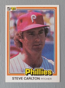 1981 Donruss Philadelphia Phillies Baseball Card #33 Steve Carlton